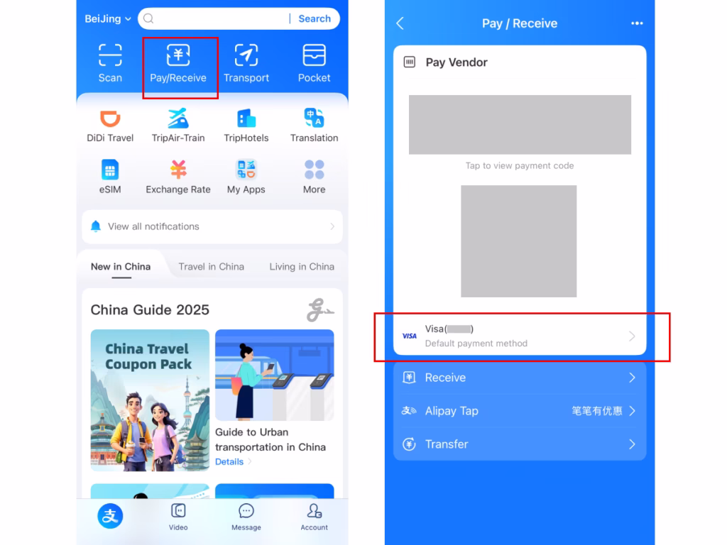 How to use Alipay - QR code for payment